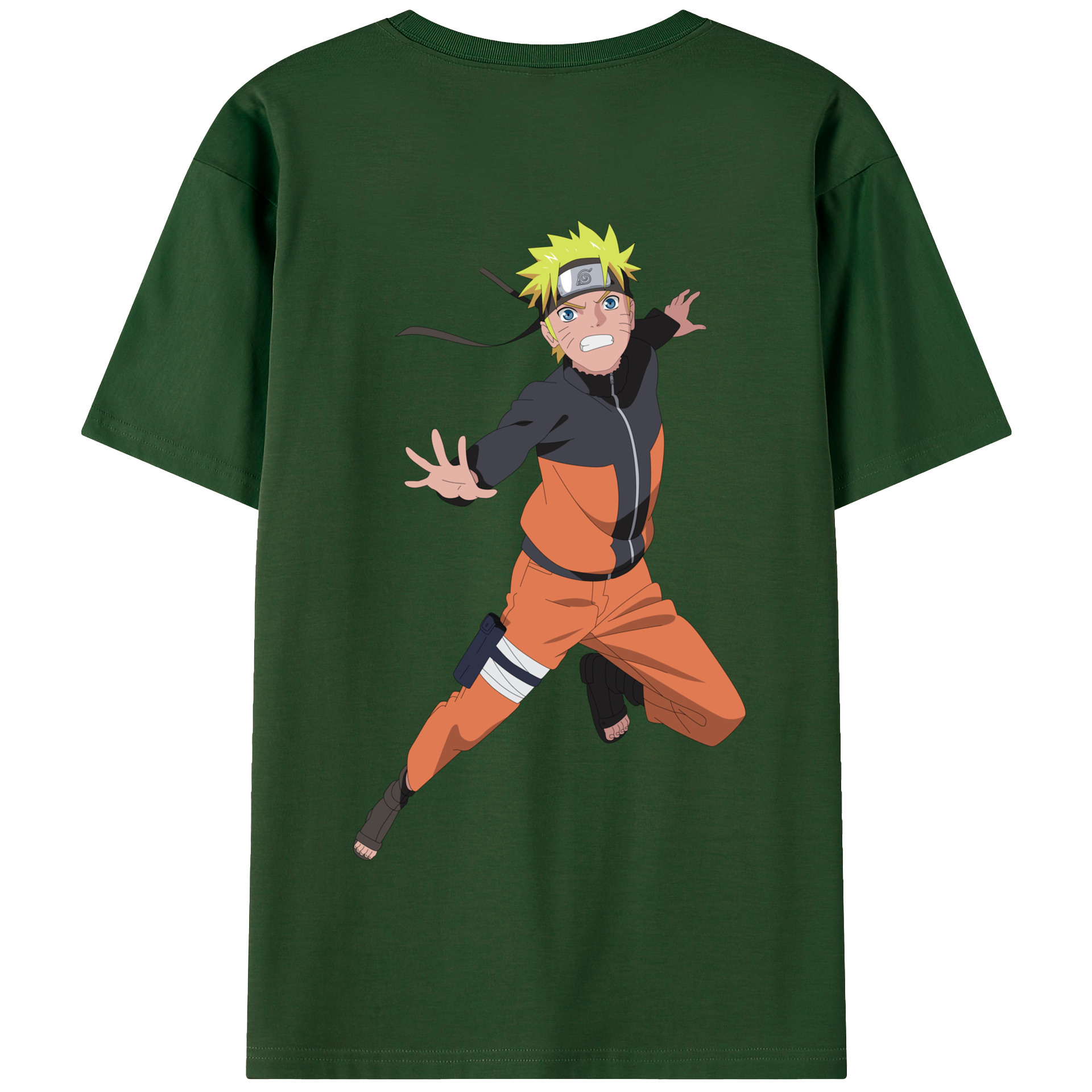 （画像用） NARUTO -ナルト- うずまき ナルト Uzumaki Naruto 綿100％半袖Tシャツ（背面プリント）